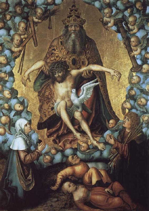 Lucas  Cranach The Trinity china oil painting image